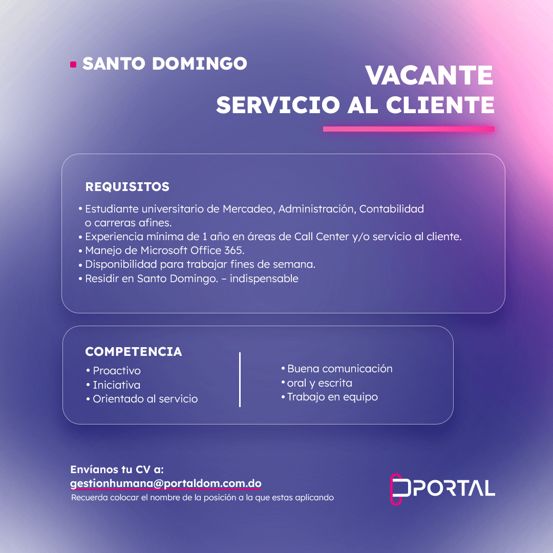 Representante Servicio al Cliente
