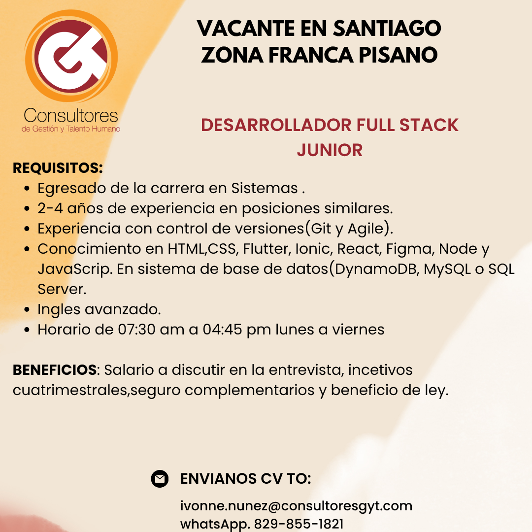 Desarrollador Full Stack Junior