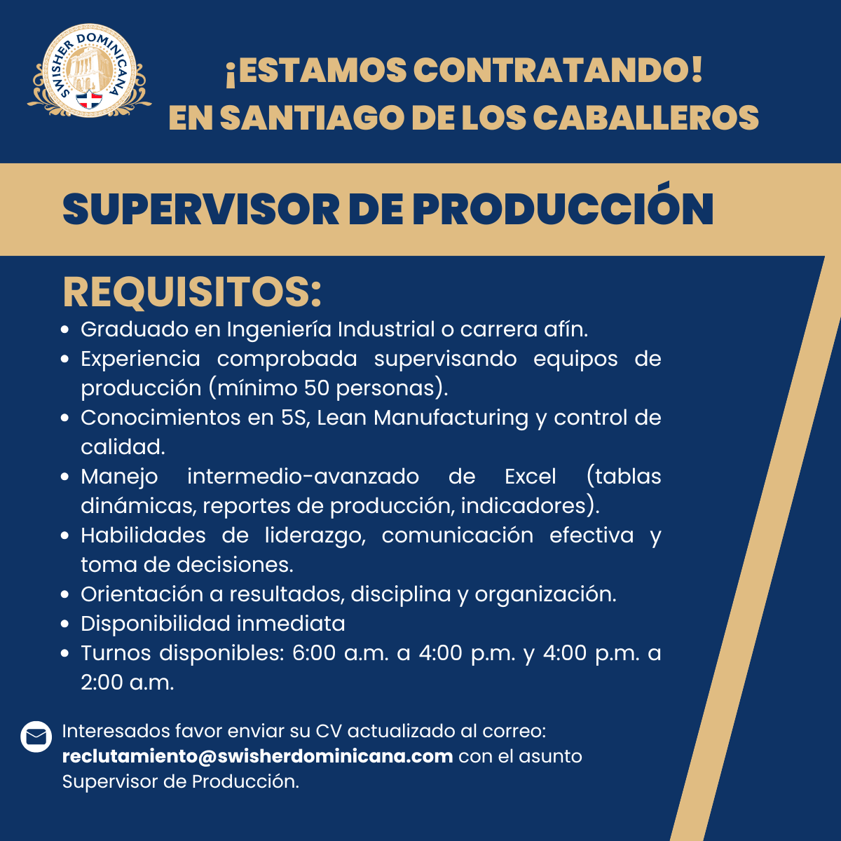 Supervisor de Producción